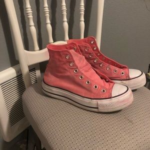 Pink Platform Converse